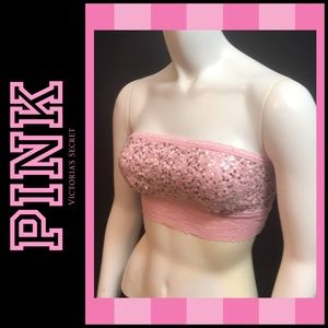 PINK VS Bandeau with Sequins